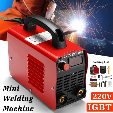 1Set Handheld Mini MMA Electric Welder 220V 10 200A 4000W Inverter ARC Welding Machine with ...