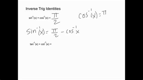 Inverse Trig Identities - YouTube