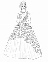 Young Queen Elizabeth Coloring Page  Home sketch template