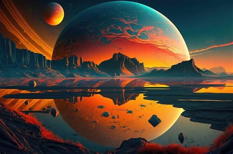 Premium AI Image | Planet landscapes