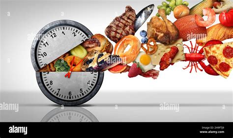 Intermittent fasting concept and calorie restriction or autophagy diet ...