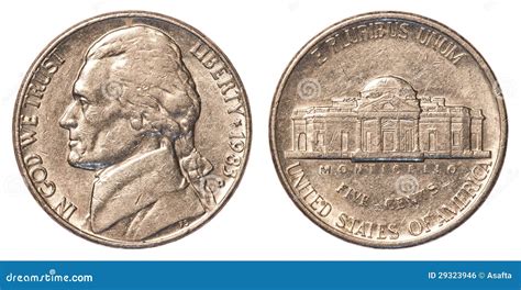 Five American Cents Coin Royalty Free Stock Image - Image: 29323946