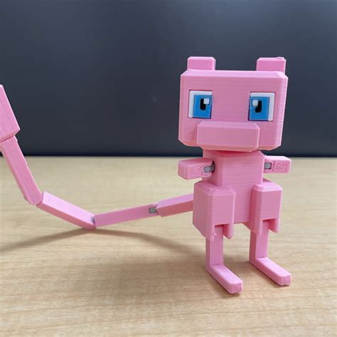 3D Printable Pokemon Quest Articulated Mew Toy by Chris D’Argenio