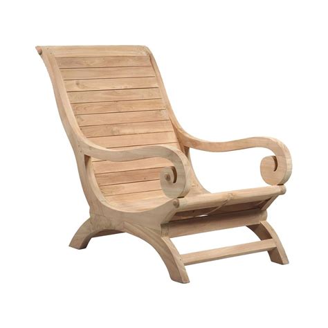 Teak Wood Lounge Chair | Chairish