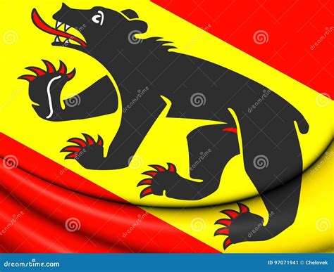 Flag of Bern Canton, Switzerland. Stock Illustration - Illustration of flag, three: 97071941