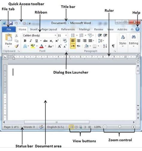 Draw a neat and clean labelled diagram of MS-Word main window that show all the tabs and explain ...