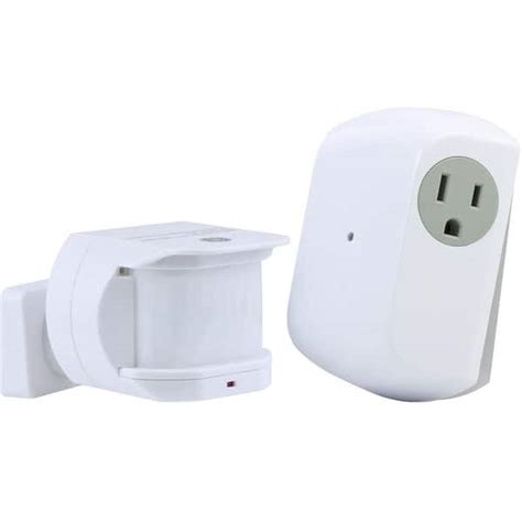 GE Wireless Motion Sensor Light Control with Grounded Receiver 12751 - The Home Depot