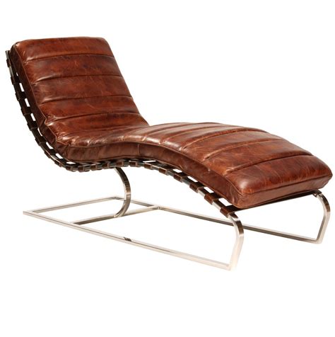 St. James Leather Chaise-Cognac | Zin Home