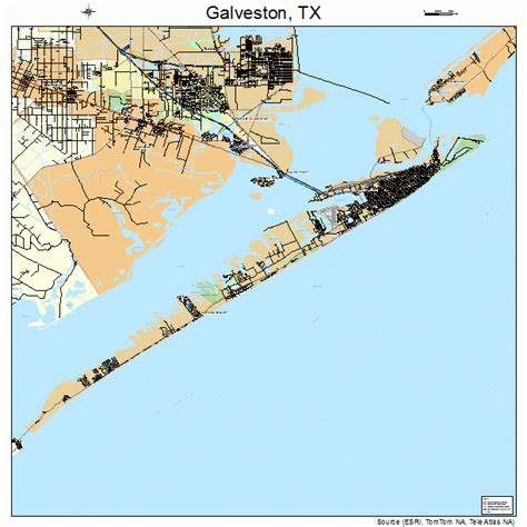 Galveston Texas Street Map 4828068