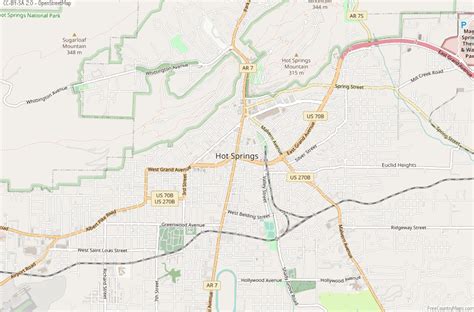 Hot Springs Map United States Latitude & Longitude: Free Maps