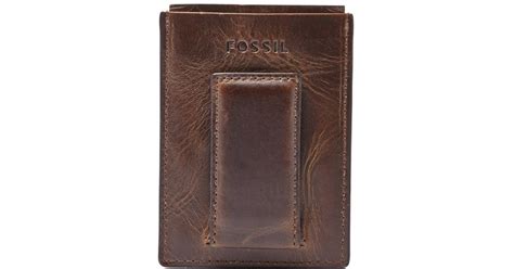 Fossil Derrick Leather Money Clip Bifold Wallet | IUCN Water