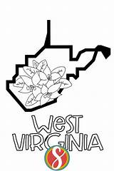 Free West Virginia Coloring Pages — Stevie Doodles sketch template