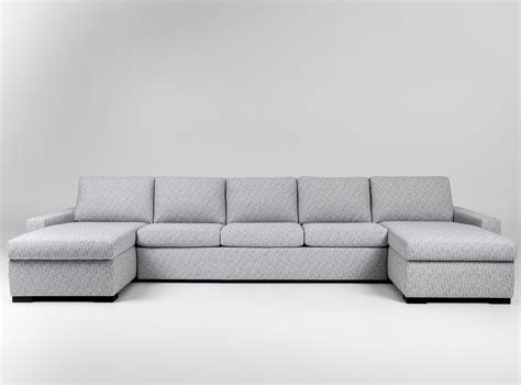 American Leather Rogue RGE-SCH-LA+SA3-KS+SCH-RA-Crypton Mo Contemporary 5-Seat Sectional Sofa ...