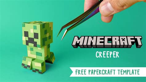 ️ Free Papercraft Template: Minecraft CREEPER - DIY - YouTube