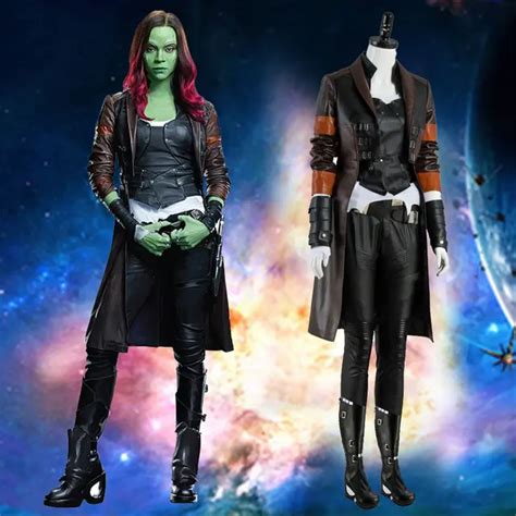 2017 New Gamora Costume Guardians of the Galaxy 2 Gamora Cosplay ...