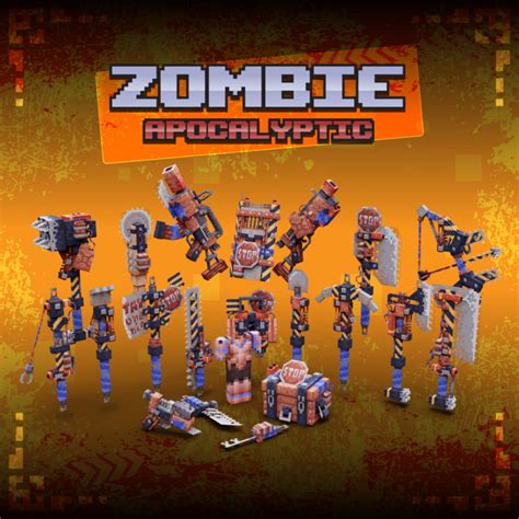 Zombie Apocalyptic Animated Weapon Set Volume 1 - EliteCreatures - 3D ...