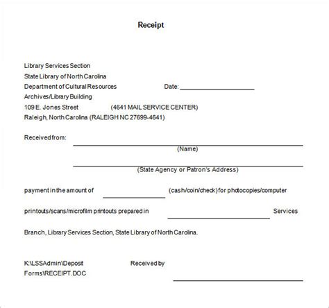 Receipt Template Doc for Word Documents in Different Types You Can Use