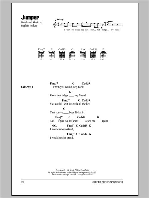 Jumper by Third Eye Blind - Guitar Chords/Lyrics - Guitar Instructor