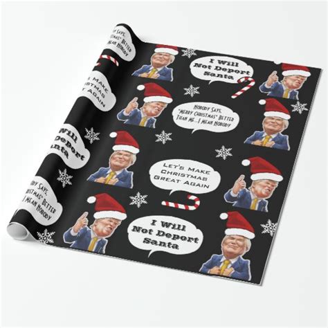 Funny Trump Christmas Wrapping Paper | Zazzle.com