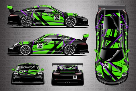 Porsche Racing Livery Wrap - Shredded - KI Studios