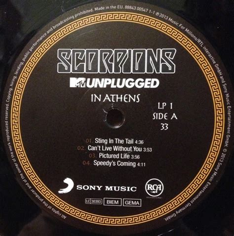 Scorpions: Mtv Unplugged Vinyl LP 2014 - купить пластинку в интернет ...