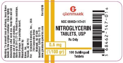 Nitroglycerin Sublingual Tablet - FDA prescribing information, side ...