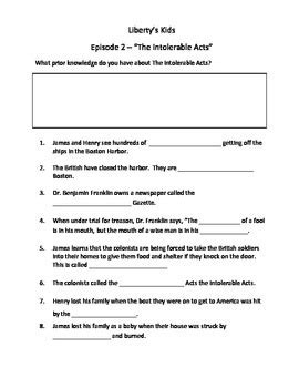 ️Liberty Kids Episode 5 Worksheet Free Download| Goodimg.co