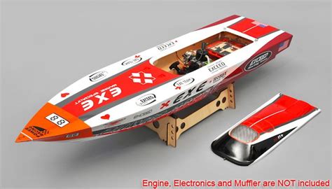 New Exceed Racing Fiberglass Gas Powered RC 1300mm Speed Boat Kit ...