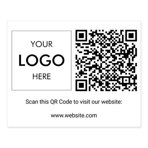 QR Code Logo Professional Rubber Stamp | Zazzle | Coding, Qr code, Rubber stamps