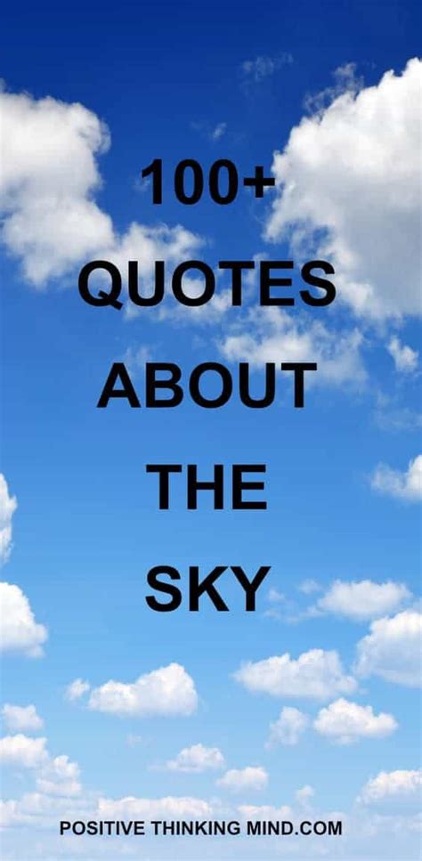 101 Best Quotes About The Sky | Positive Thinking Mind