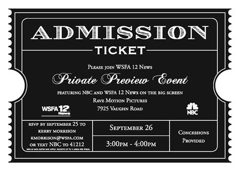 Admission Ticket DIGITAL FILE (With images) | Admission ticket, Ticket invitation, Invitations