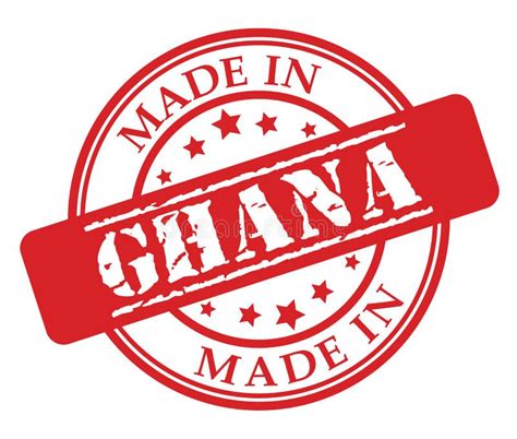 Made in Ghana Red Rubber Stamp Stock Vector - Illustration of sticker ...