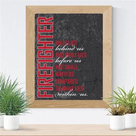 Firefighter Quote Fireman Art PRINTABLE Inspirational Wall | Etsy | Firefighter quotes, Fireman ...