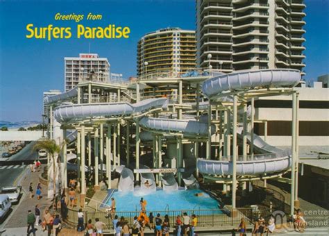 The water slide at Surfers Paradise is one of the Gold Coast's most popular tourist attractions ...