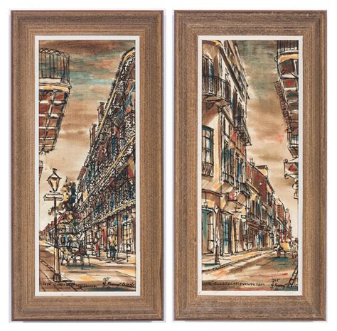 Lot 130: Pair of Franz Weiss New Orleans Street Scene Paintings | Case ...