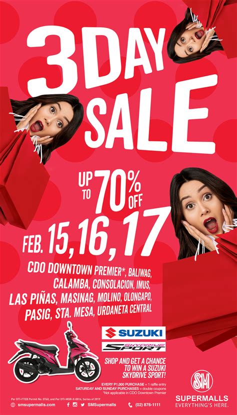 Manila Shopper: SM Malls 3-day SALE: Feb 15-17 2019