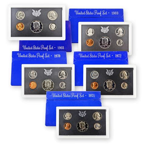 First Five San Francisco Mint Proof Sets (68-72)