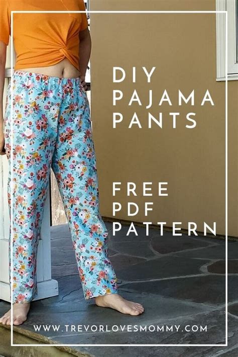 Free Women’s Pajama Pants Pattern (+ Download PDF) | Pants pattern free ...