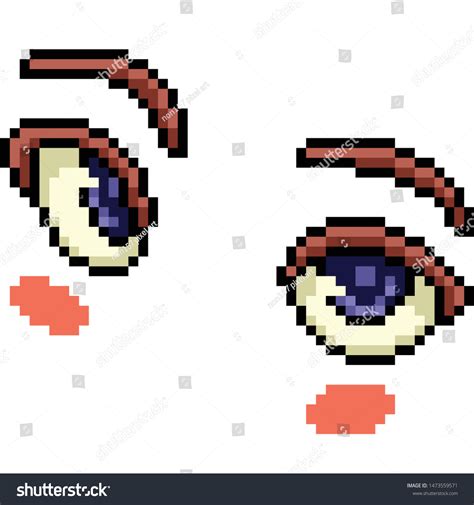 Vector Pixel Art Anime Eye Isolated Stock Vector (Royalty Free ...