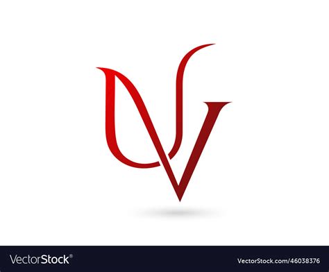 Uv letter logo design v u vu Royalty Free Vector Image