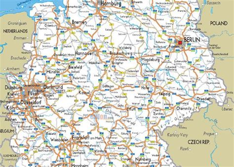 Harta Germaniei - Harta rutiera | Dortmund, Arnhem, Duisburg