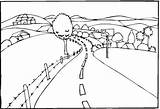 Road Coloring Page sketch template