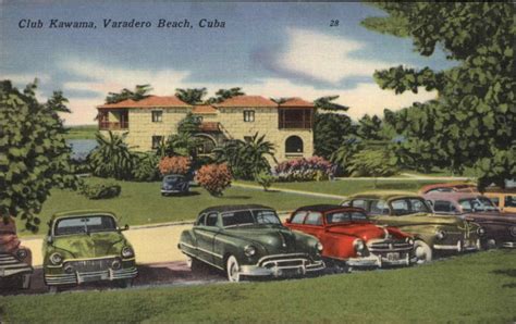 Varadero Beach Cuba Club Kawama Colorful Linen Vintage Postcard | Latin & South America ...