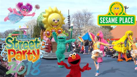 Sesame Street Neighborhood Street Party Parade at Sesame Place - YouTube