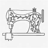 Antique Sewing Machine Coloring Pages sketch template