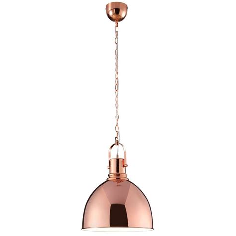 Light Copper Hanging Pendant Light Fitting With Chain