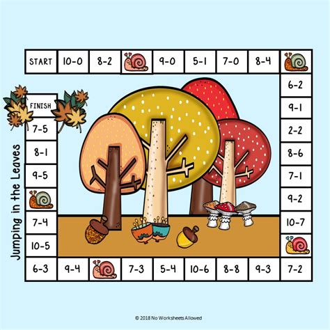 Fall Addition and Subtraction to 10 Games | Made By Teachers