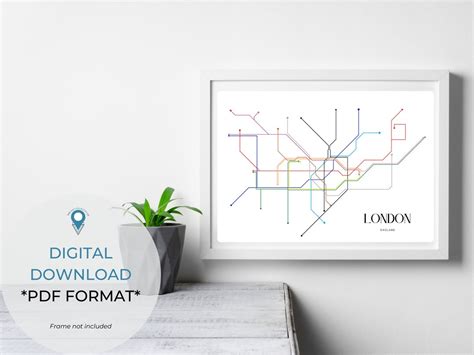 London Transit Wall Art, TUBE Map, London Tube Train Map, Personalized ...