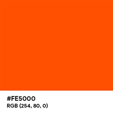 Orange (Pantone) color hex code is #FE5000
