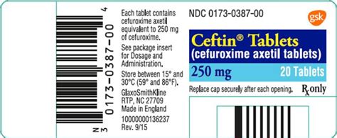 Ceftin Tablets, Oral Suspension - FDA prescribing information, side ...